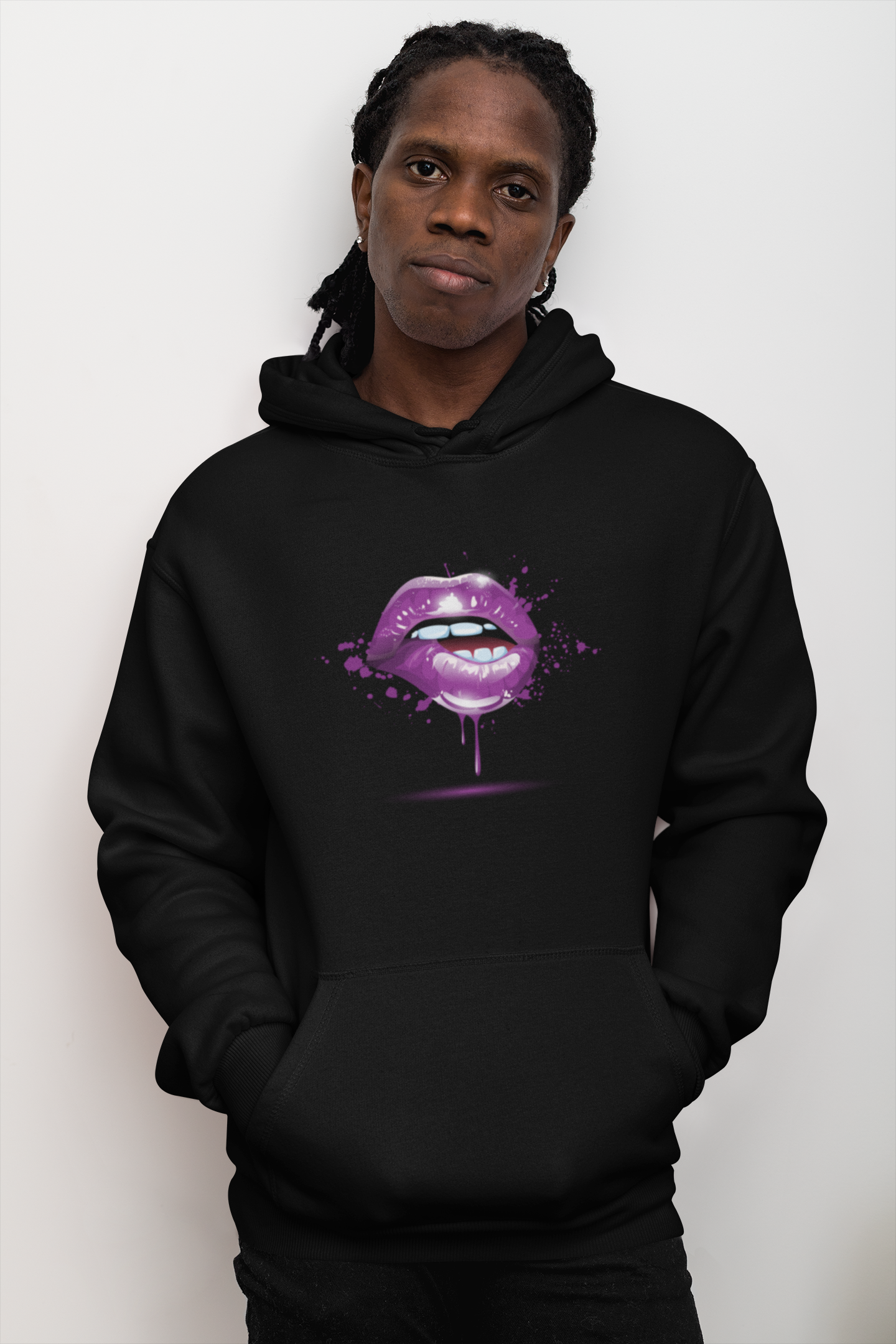 Lip Bite Purple - Hoodie / Sweatshirt