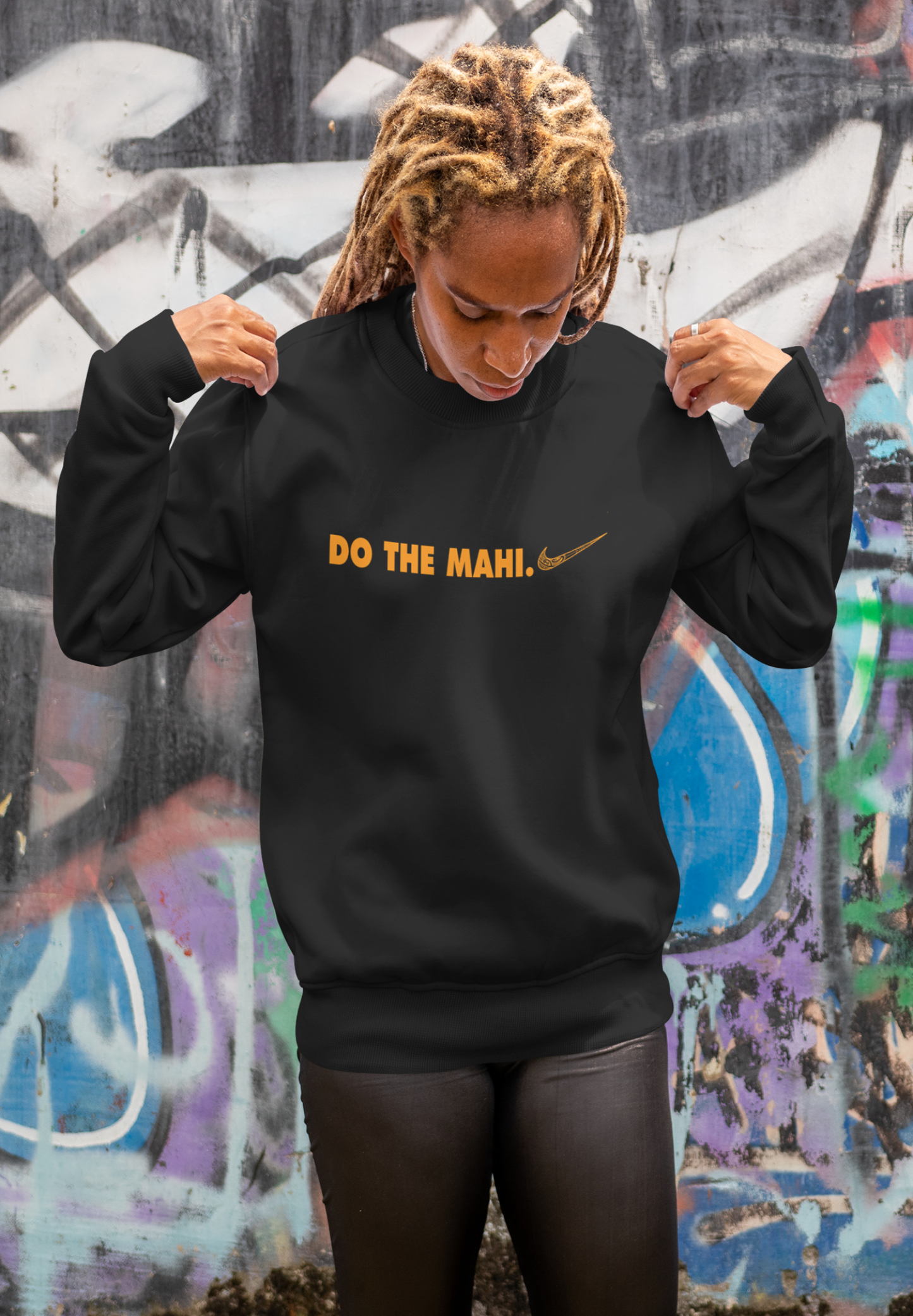 Orange - Do The Mahi (side tick) HOODIE/SWEATSHIRT