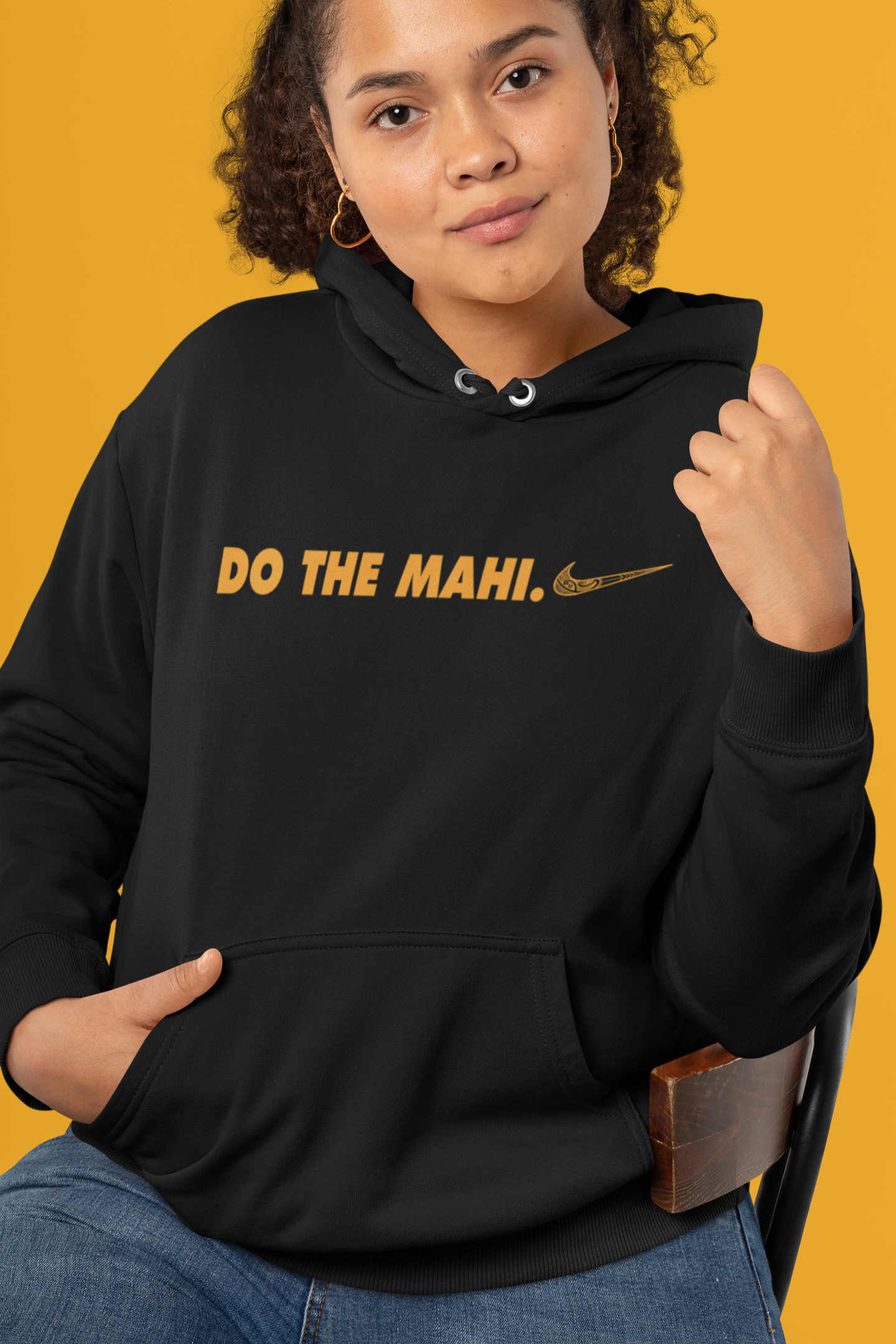Orange - Do The Mahi (side tick) HOODIE/SWEATSHIRT
