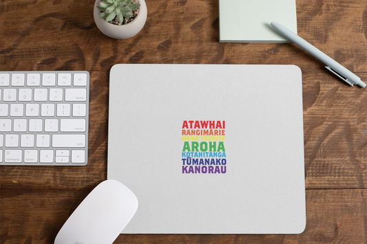 Mouse Pad - Te Reo Kindness - Rainbow