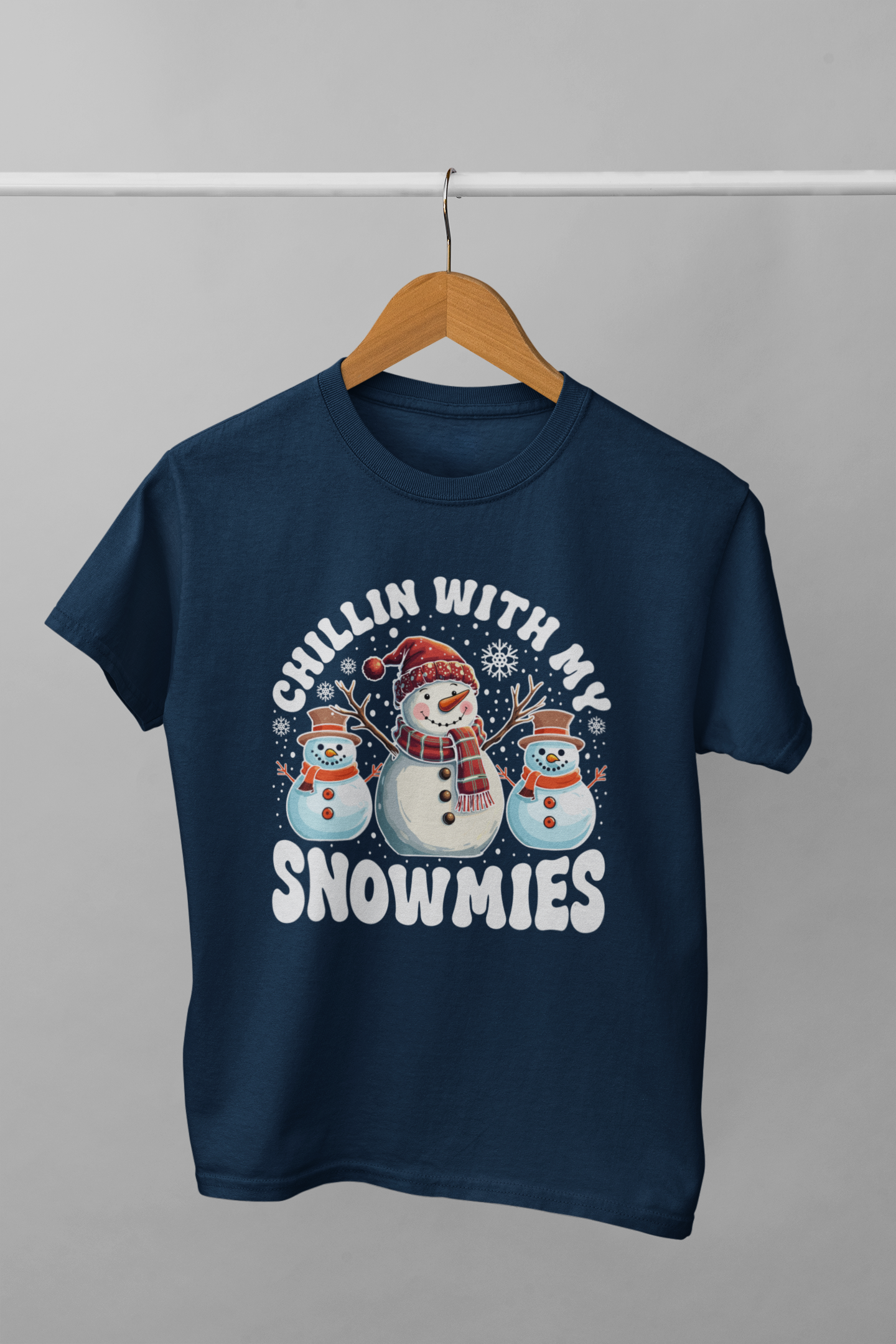Christmas - Chillin With My Snowmies - Adult Tee
