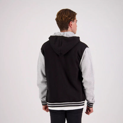 HOODED LETTERMAN JACKET