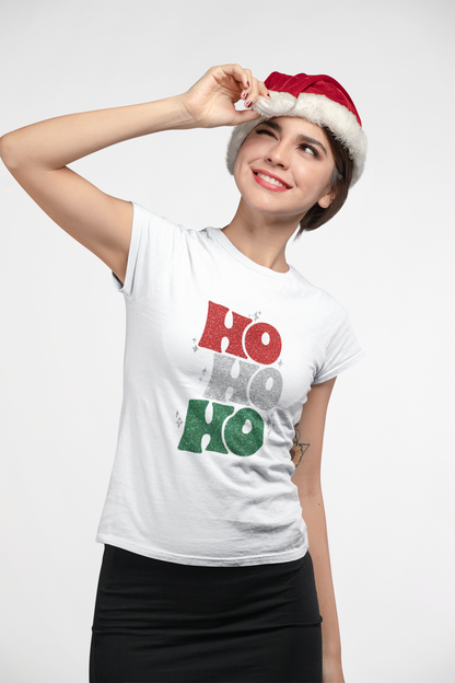 HO HO HO MIX TEXT - ADULT TEE