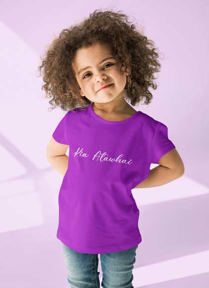 Kia Atawhai Script - Childrens Tee
