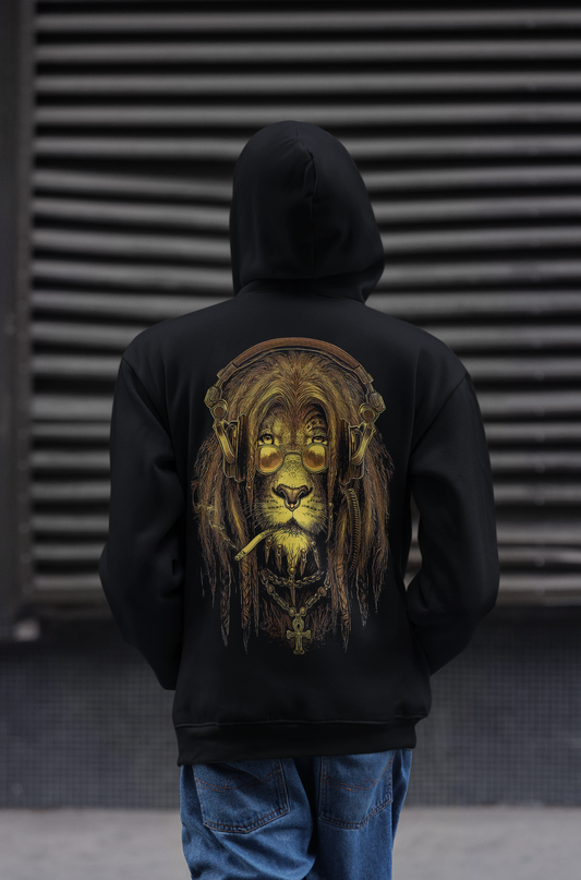 LION WISDOM - BLACK ADULT HOODIE OR CREWNECK