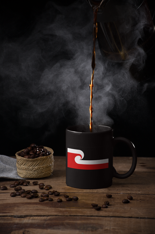 TINO RANGATIRATANGA COFFEE MUG - BLACK (SET OF 4)