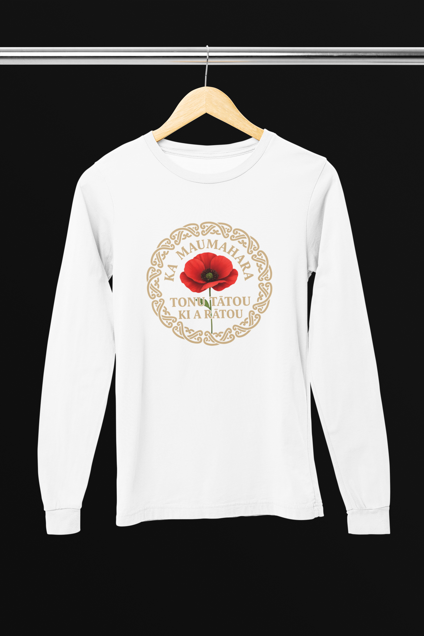 Anzac - Ka maumahara tonu tātou ki a rātou - 2026 - Adult Long Sleeve Tee