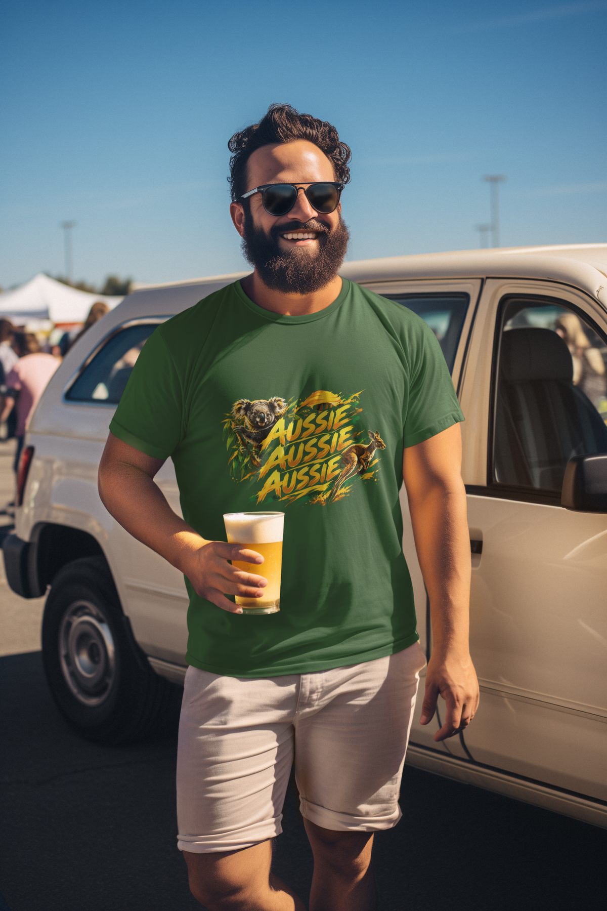 AUSSIE AUSSIE AUSSIE KANGAROO - ADULT TEE