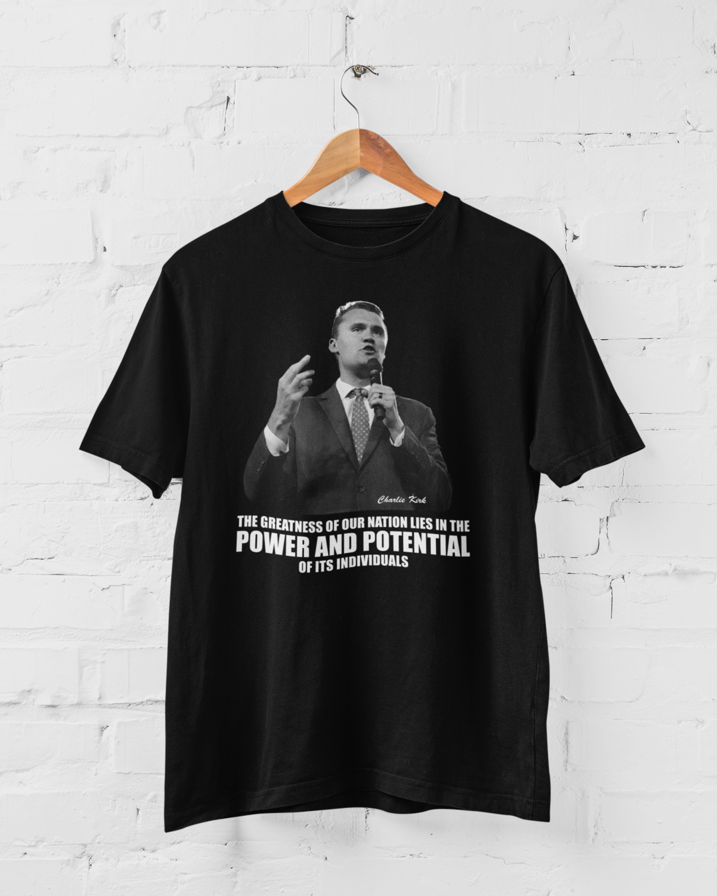 CHARLIE KIRK - POWER & POTENTIAL - ADULT TEE