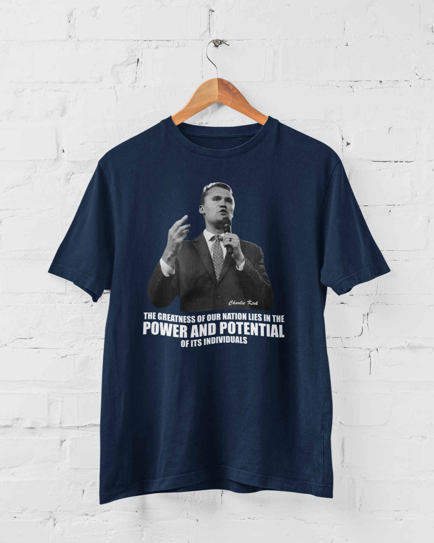 CHARLIE KIRK - POWER & POTENTIAL - ADULT TEE