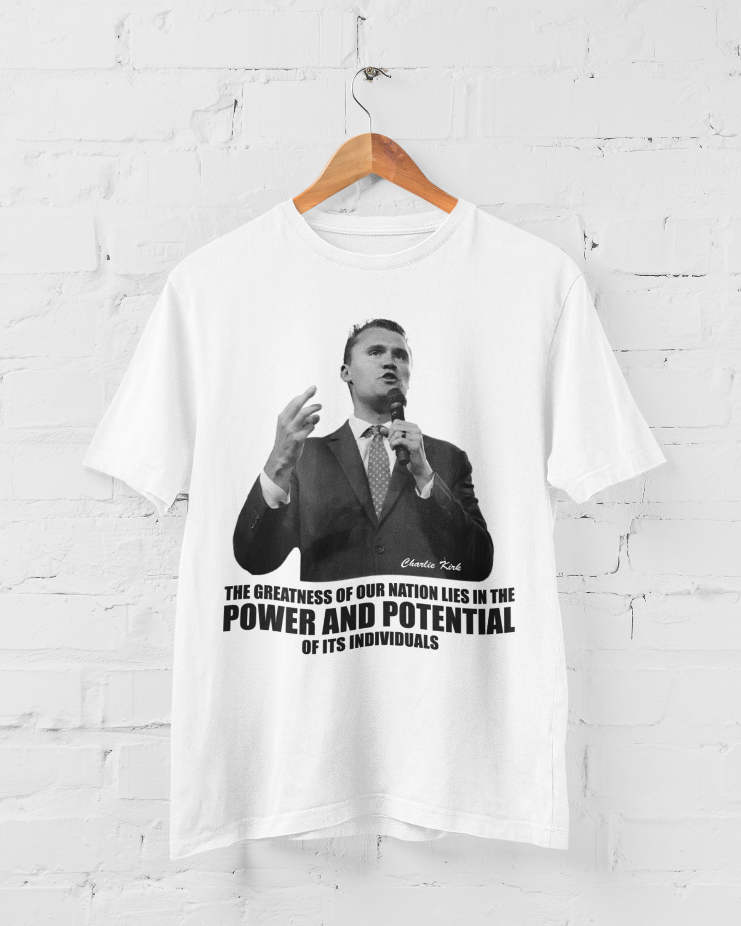 CHARLIE KIRK - POWER & POTENTIAL - ADULT TEE
