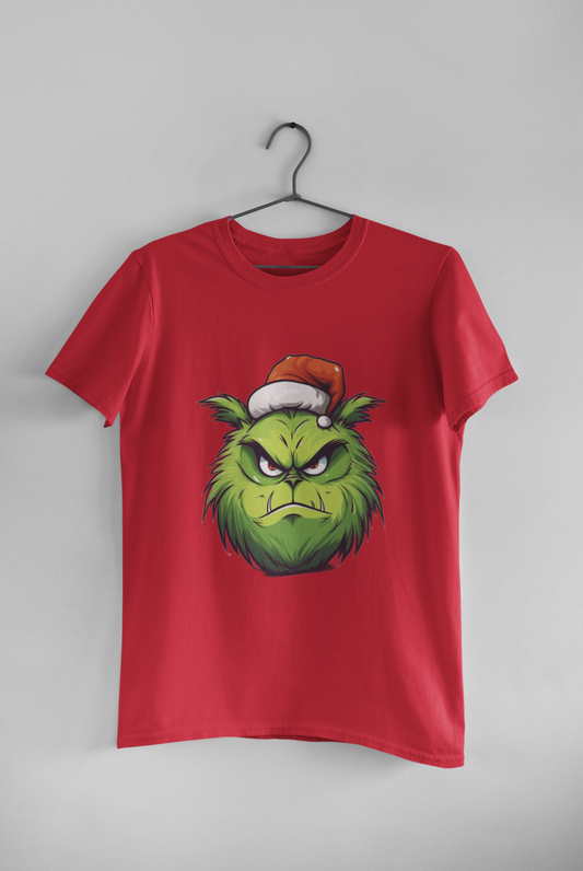 Christmas Grinch Face - Adult tee