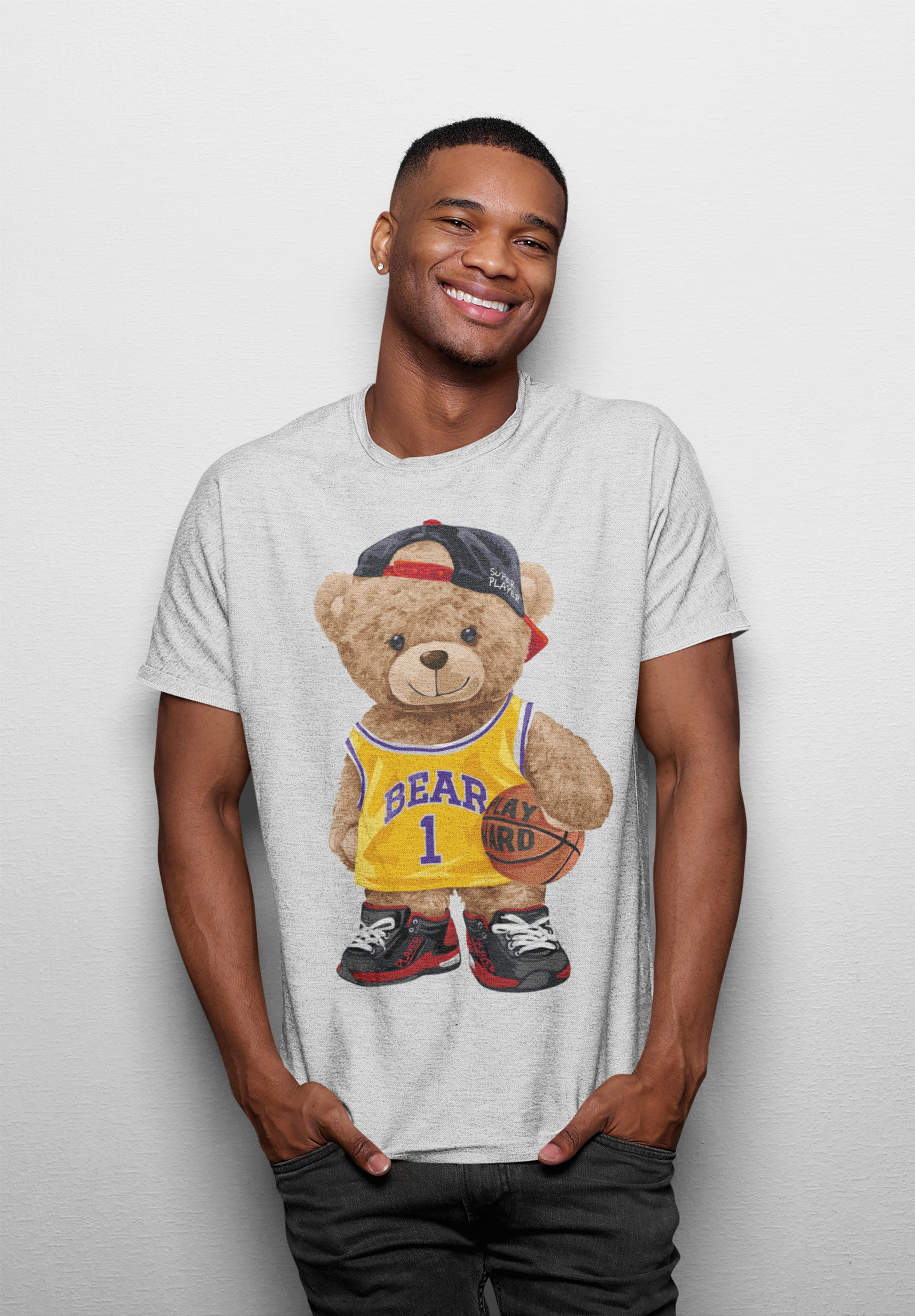 LA LAKER BEAR - ADULT TEE
