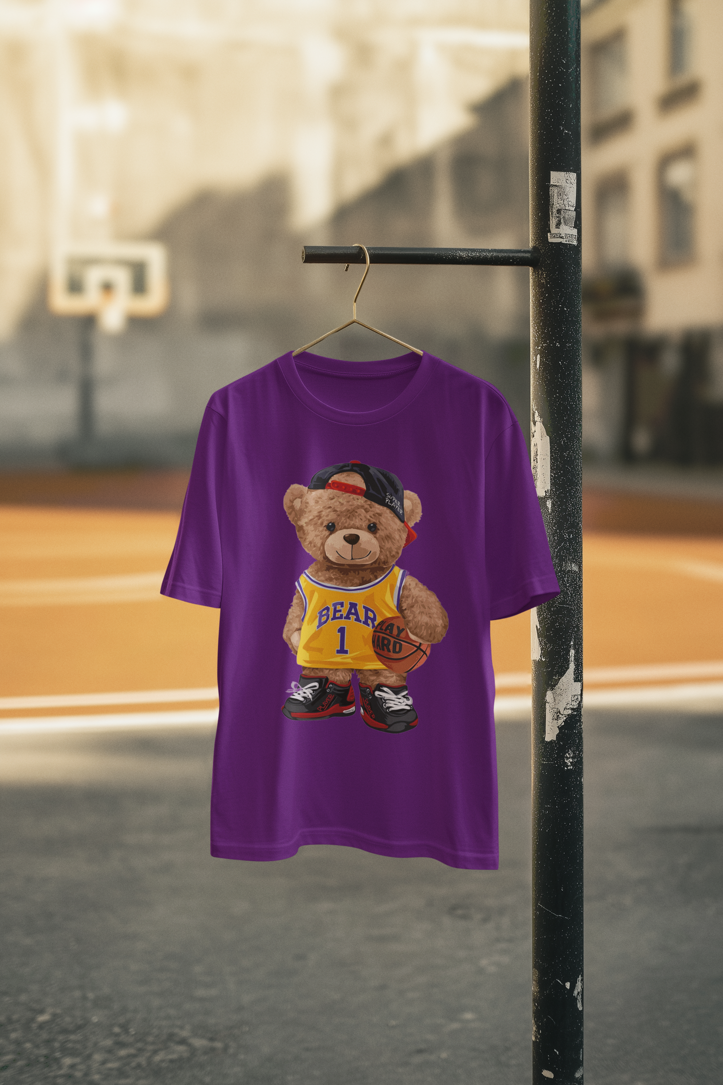 LA LAKER BEAR - ADULT TEE