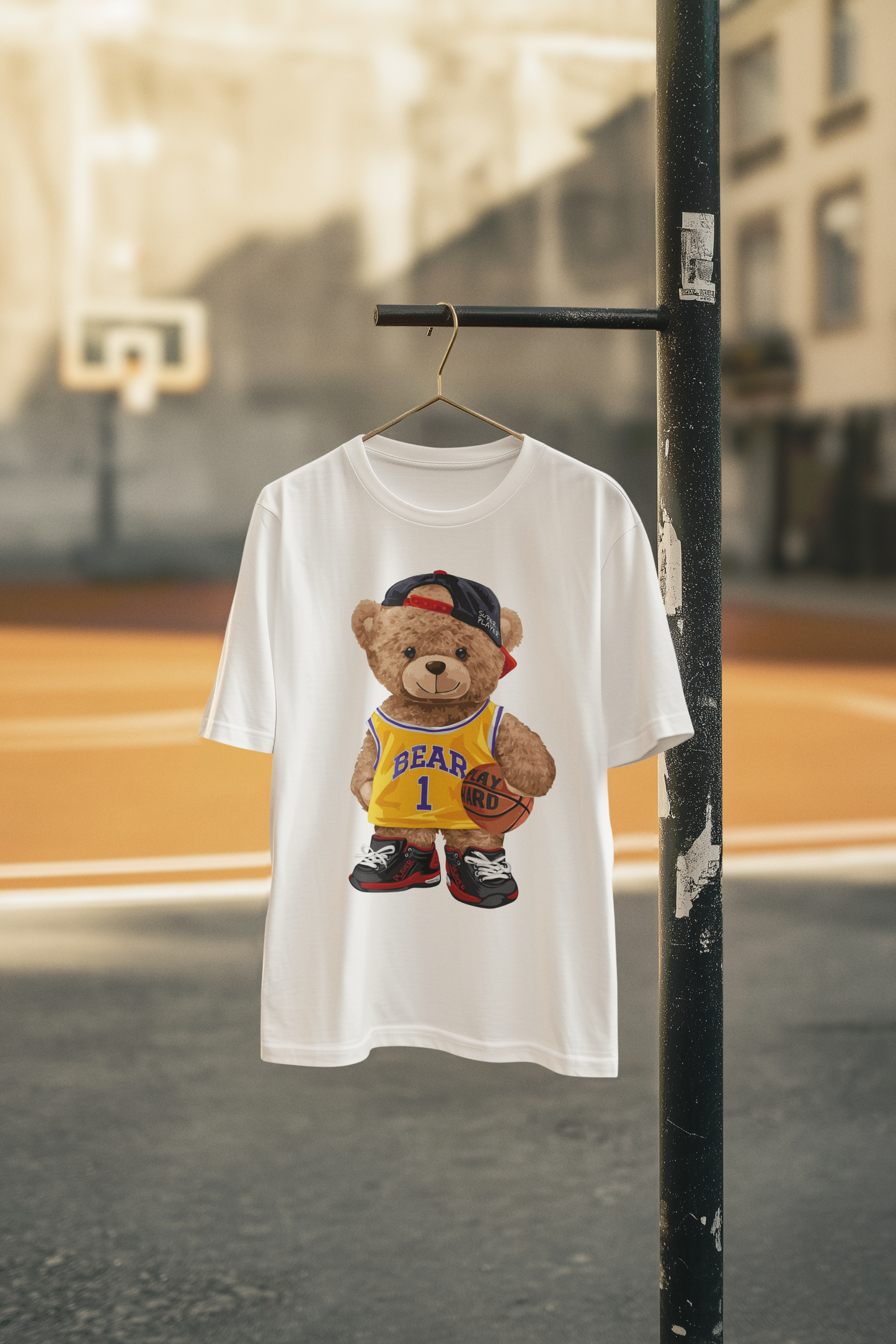 LA LAKER BEAR - ADULT TEE