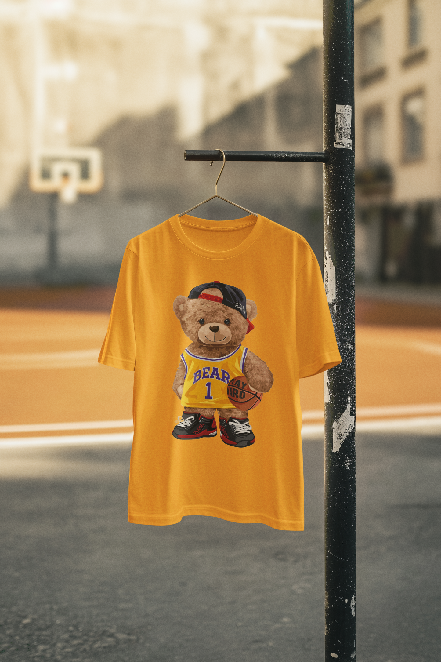 LA LAKER BEAR - ADULT TEE