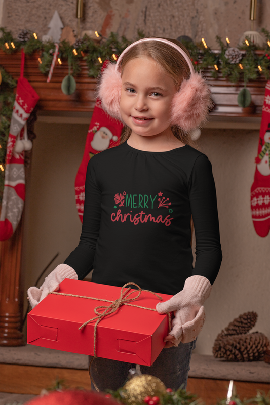 Merry Christmas - Kids Long Sleeve Tee