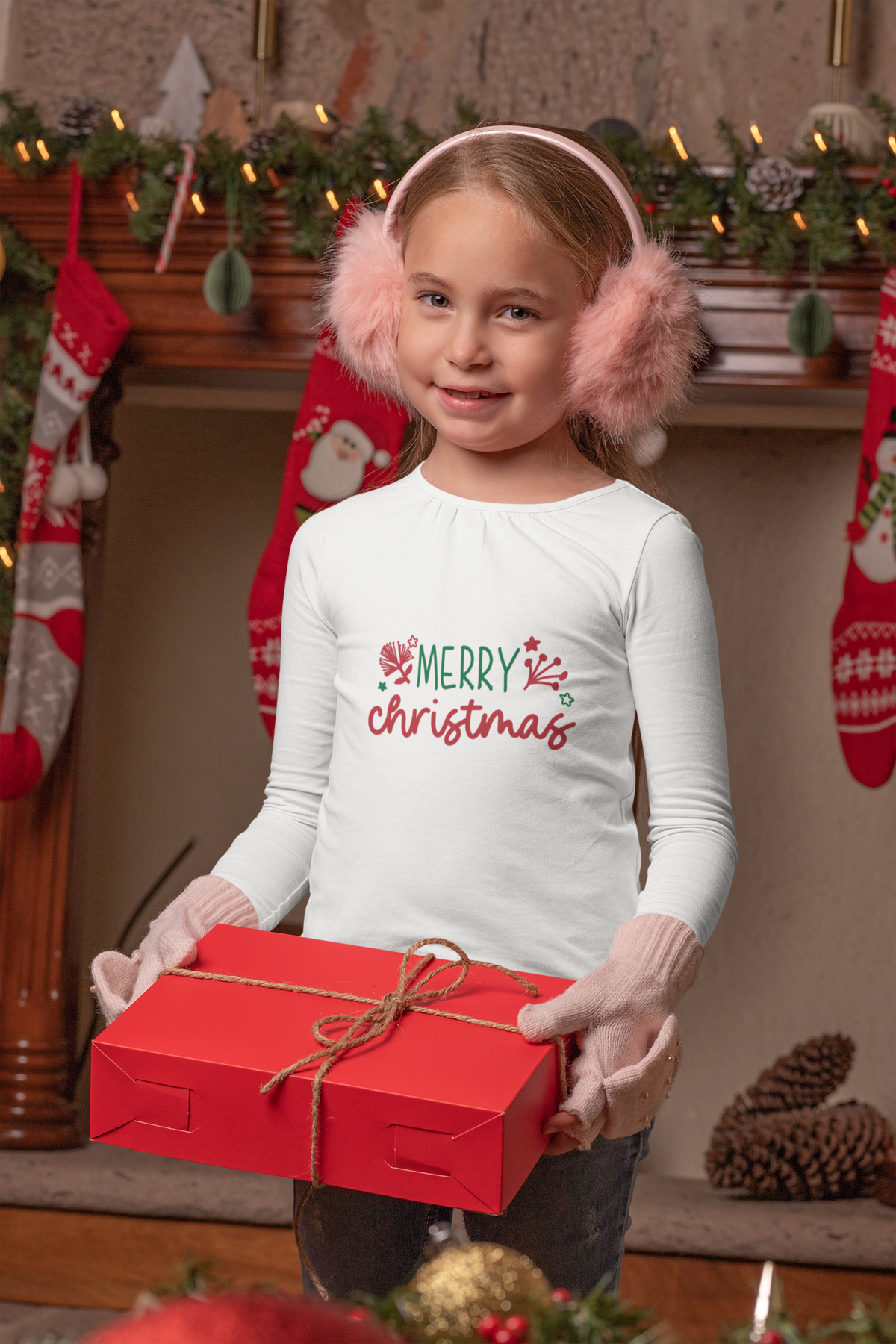 Merry Christmas - Kids Long Sleeve Tee