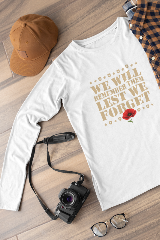 ANZAC - We Will Remember Them 2026 -  Children's  Long Sleeve Tee