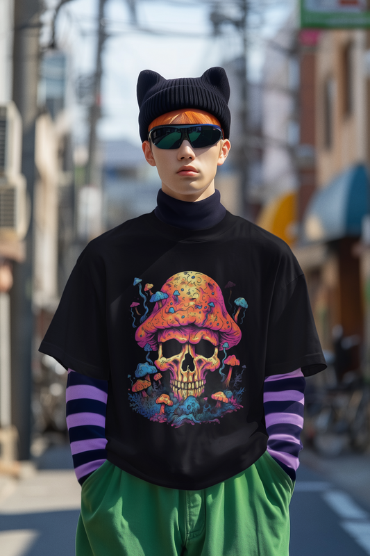 Psilo Mushroom - Black Tee
