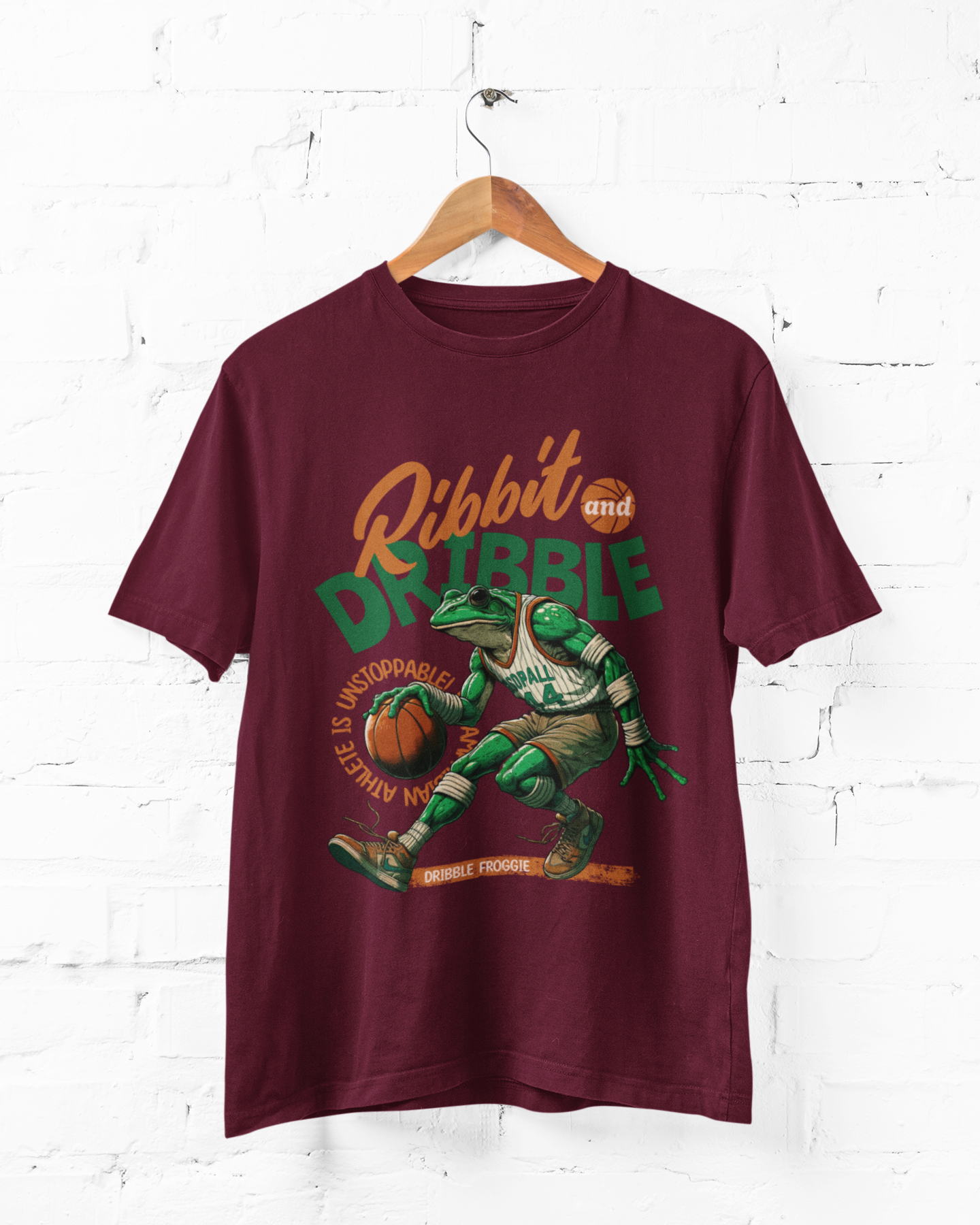 RIBBIT DRIBBLE - ADULT BLACK TEE
