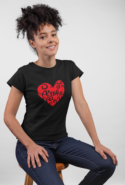AROHA Whero Heart - TEE