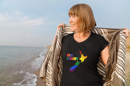 New Zealand Map Rainbow Tee