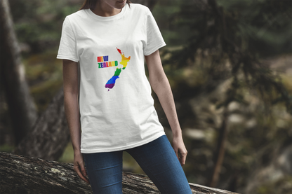 New Zealand Map Rainbow Tee