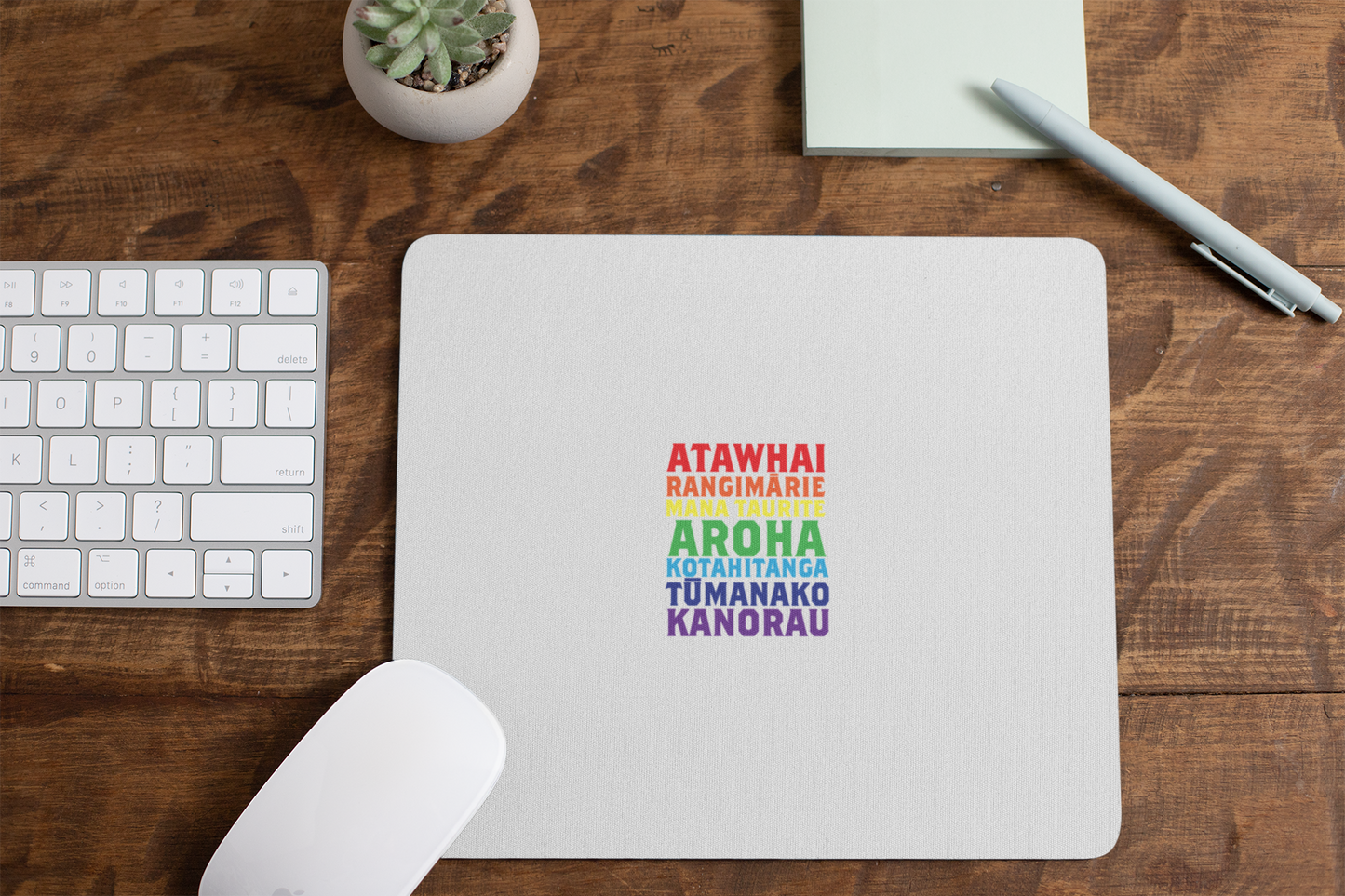 Mouse Pad - Te Reo Kindness - Rainbow